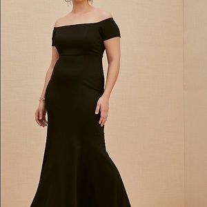 Torrid Off Shoulder Black Gown - Size 18 - NWT